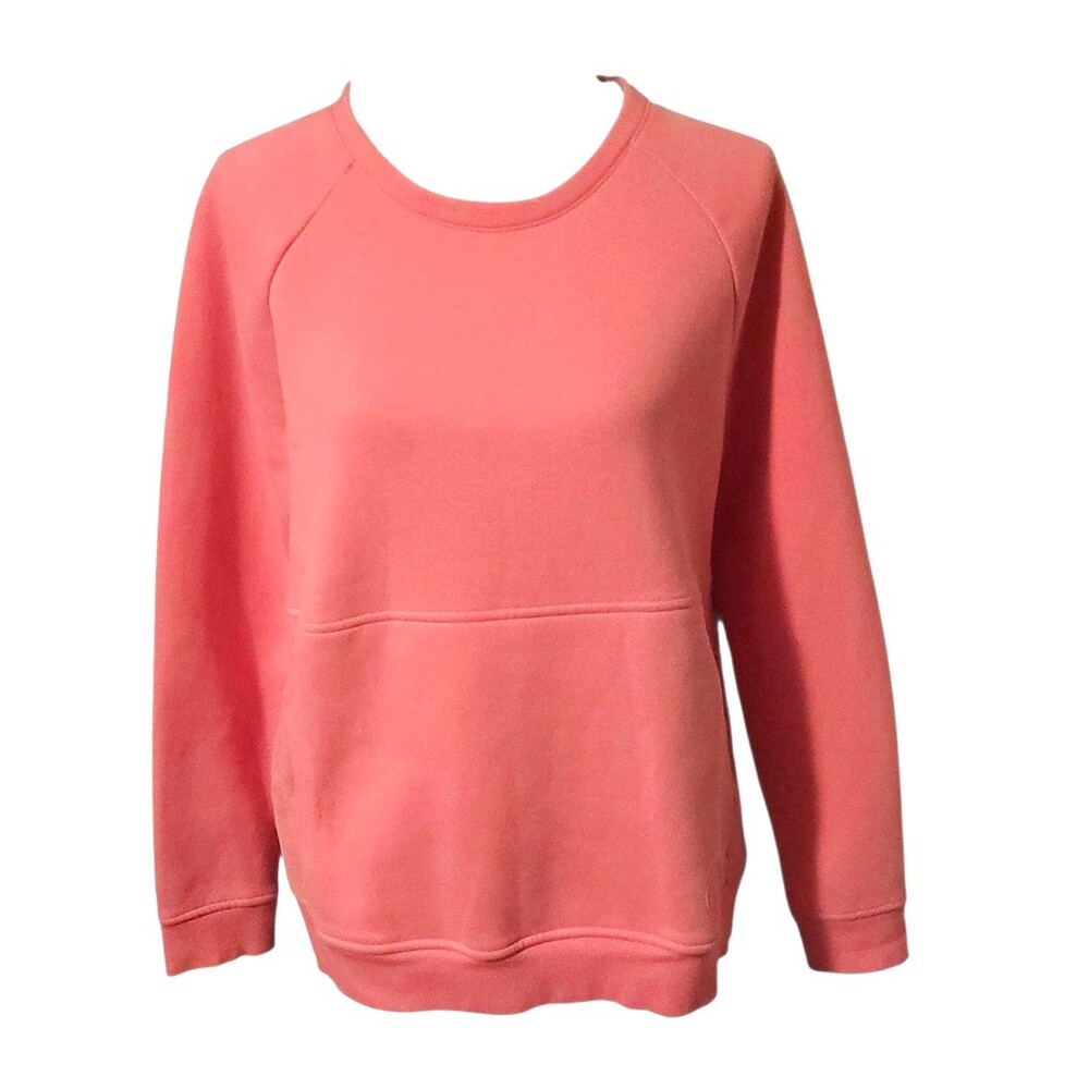T byTalbots Crewneck Sweatshirt Pink Raglan Sleeve Pocket Womens Size M